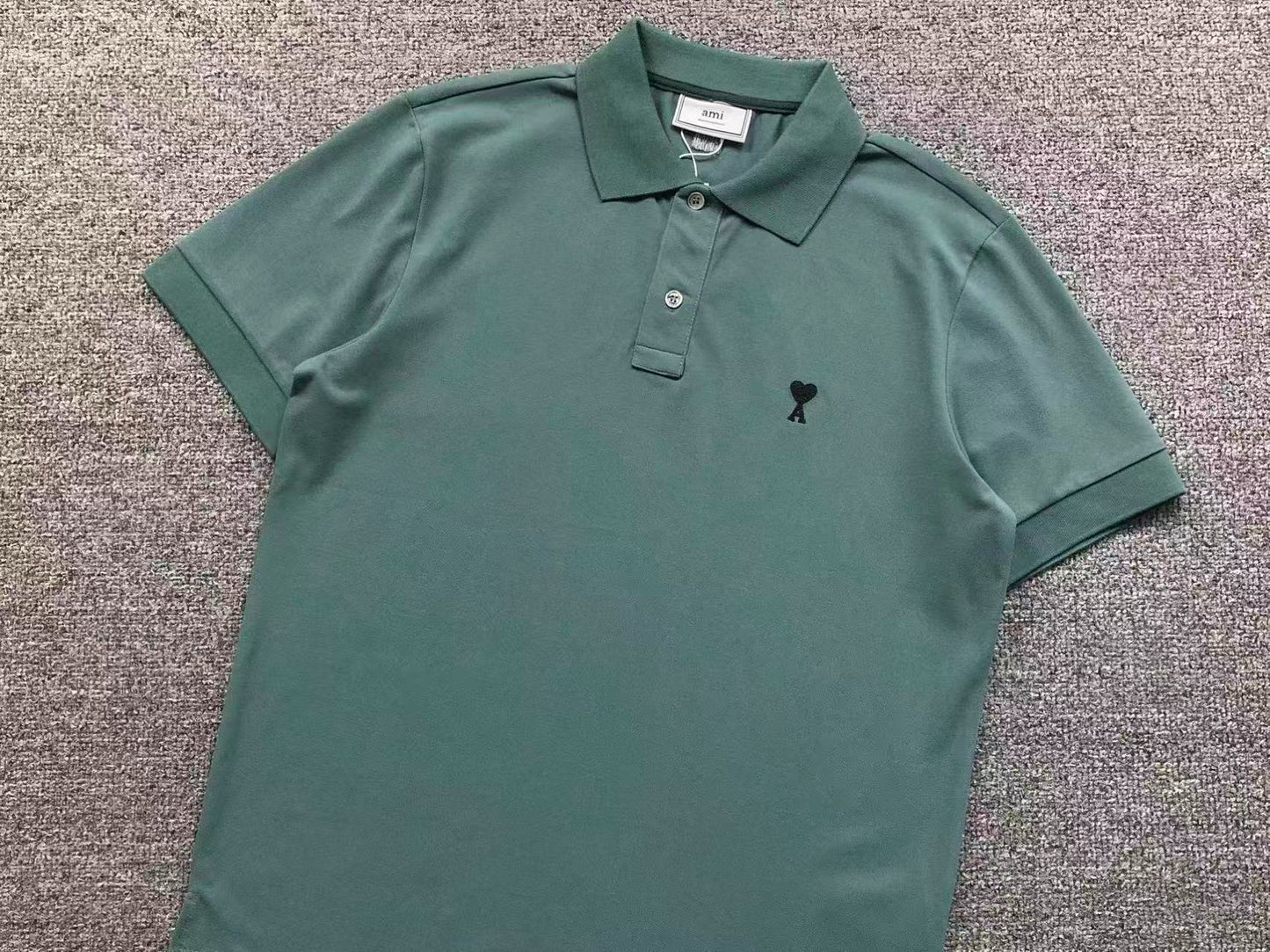 Camisa Polo AMI Paris Heart Logo Classi