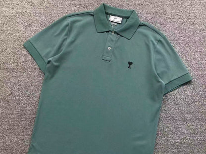 Camisa Polo AMI Paris Heart Logo Classi